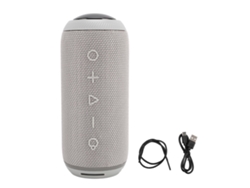 Altavoz Bluetooth Portátil, Resistente Al Agua Ipx4, Luz Led, Sonido Hd, 2x7w, Gris