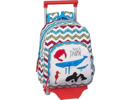 Mochila Trolley ALGO DE JAIME ADJ65102-00-U (Blanco - Poliéster - 33x27x10 cm)
