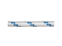 Cuerda poliester trenzada blanco / azul 5 mm. bobina 200 m.