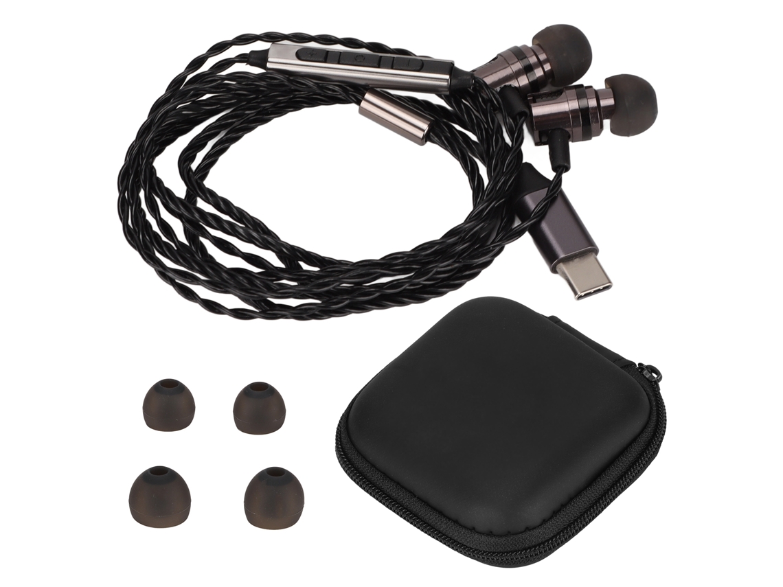 Auriculares Intrauditivos Estéreo Hifi Con Cable, Dac Usb Tipo C Y Micrófono Para Músicos Y Audiófilos.