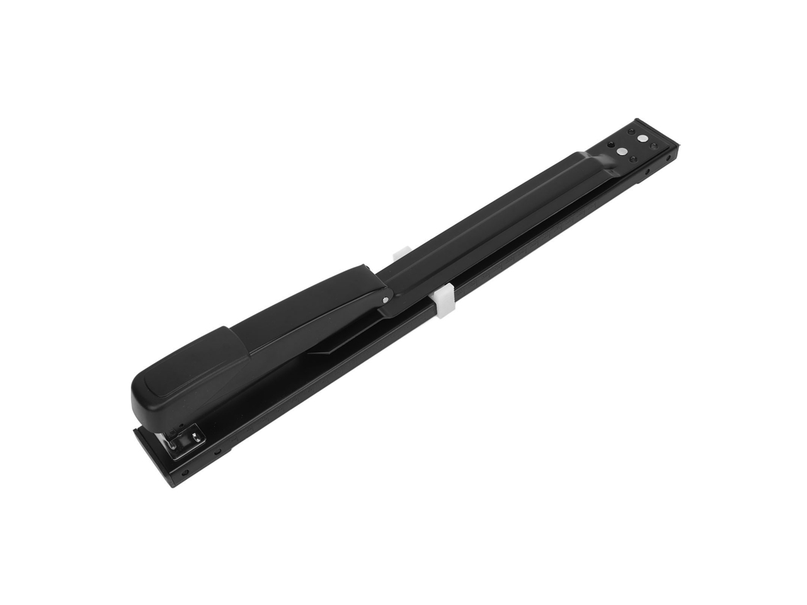Grapadora De Brazo Largo Negra Capacidad 20 Hojas Metal Fuerte Estable Para Oficina Y Hogar