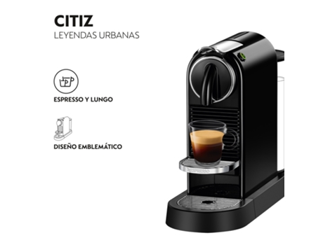 Cafetera de Cápsulas DELONGHI Nespresso Citiz EN167.B Negro | Worten.es