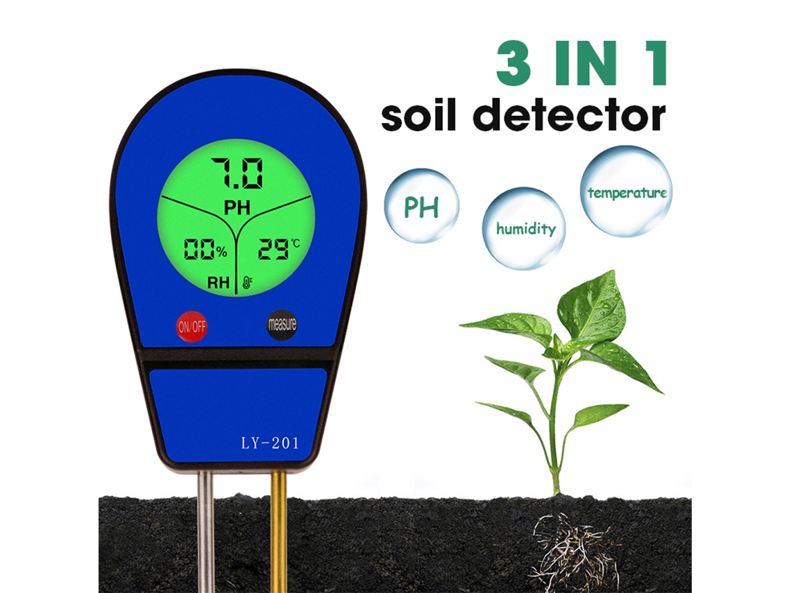 Analizador De Suelo 3 En 1: Medidor De Ph, Sensor De Humedad Y Temperatura, Sensor De Suelo Para Jardín Y Flores.