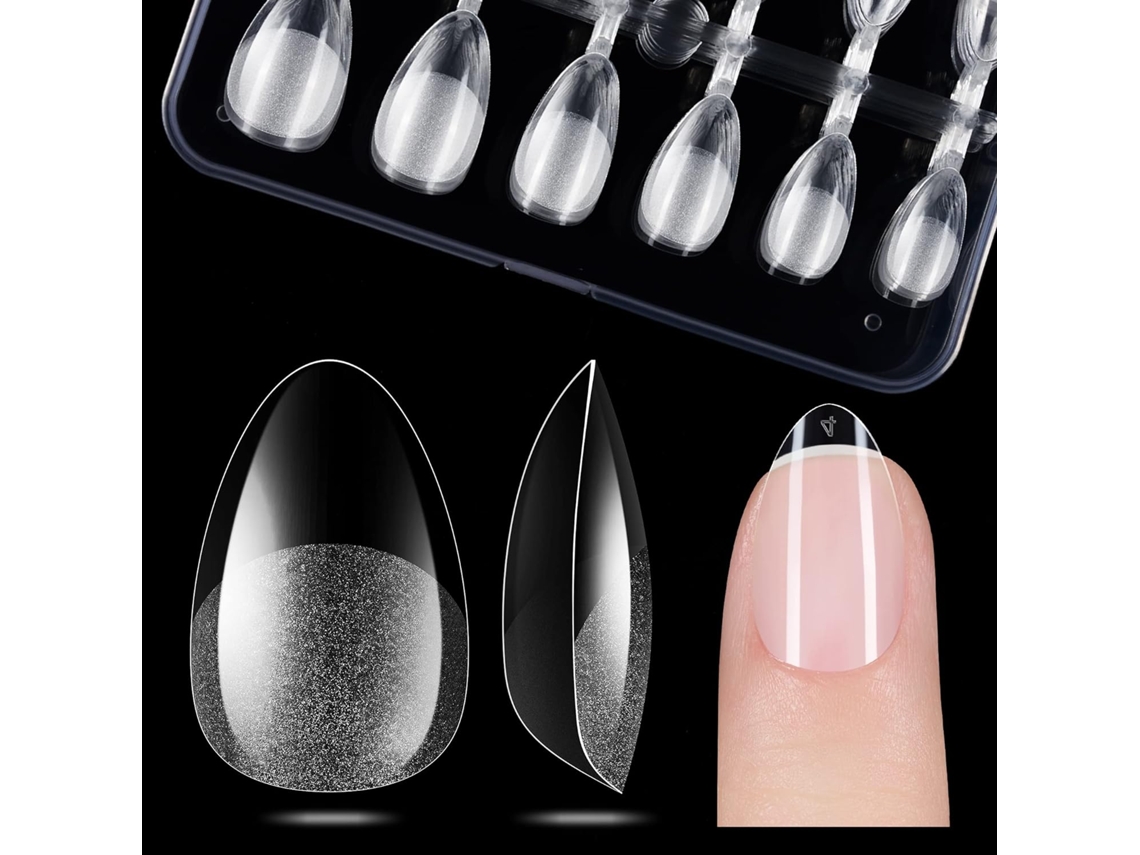 552 puntas de uñas de gel, forma de almendra, pregrabadas para extensiones NEVEANCE
