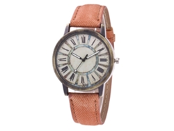 Reloj De Pulsera Unisex Con Correa De Jean Y Dial Romano De Zhoulianfa (café)