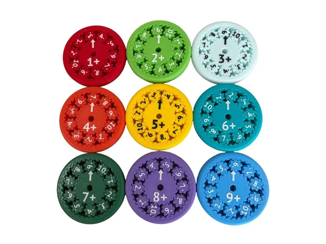 Ats-juguete De Matsemáticas Para Dedos Juego De Mesa Interactivo Rotatsorio Aprendizaje Aritmético Niños Suma Y Resta 9 Piezas