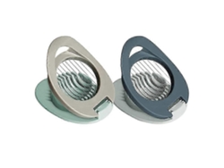 2 cortadores de huevos con menos alambre de acero, ideales para cortar huevos de manera uniforme. Everley891