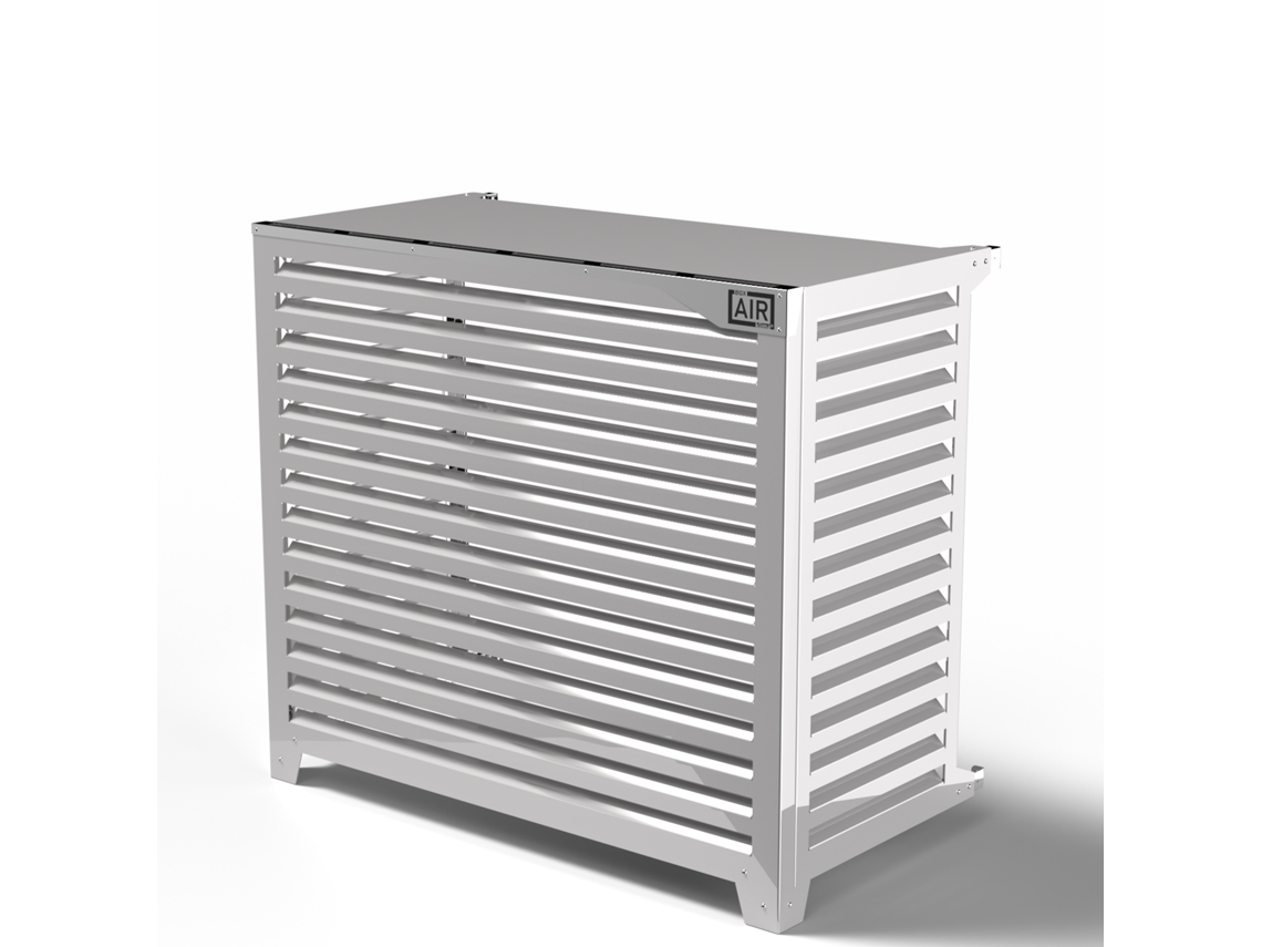 Cubierta Para Bomba De Calor - Big Blade - Blanco - Suelo Por Pared Talla Xxl (l 135cm - H 120cm - D 68cm) - Box Air Klima