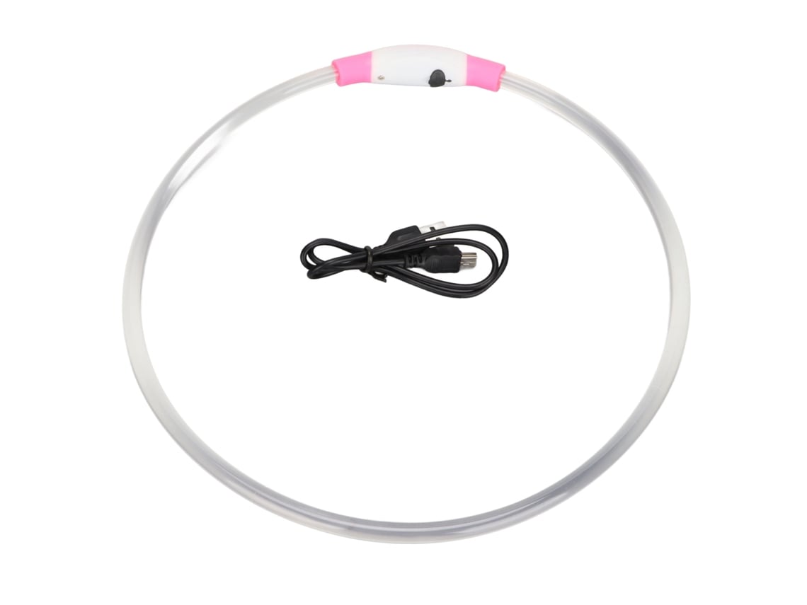 Collar Led Para Perro Recargable Por Usb, Ajustable, De Tpu, Resistente Al Agua Y Luminoso