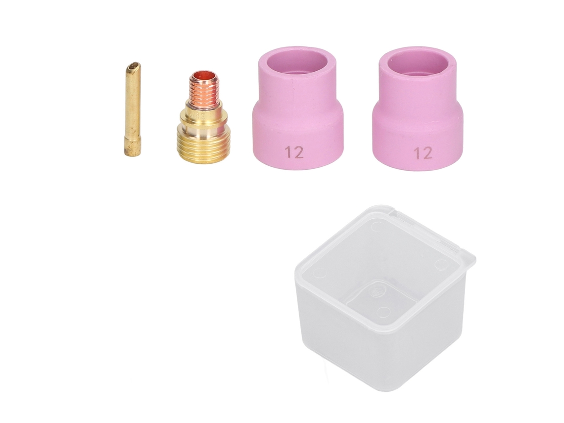 Kit De Accesorios Para Soldadura Tig: Boquilla De Cerámica, Lente De Gas De 2,4 Mm, Pinza Para Electrodo.