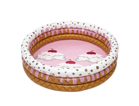Piscina Infantil Hinchable De Tres Anillos CO-Phénix Con Helado New-Rse-0530-Yc-81 Marrón