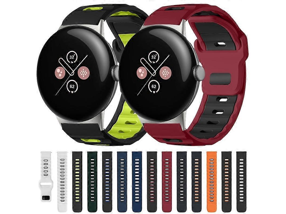 Pulsera de silicona bicolor Xdfind con cierre plano
