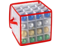 Organizador para adornos navideños, caja de almacenamiento, 64 cajas, doble cremallera, separadores, asas, fiestas, manualidades, GOKOCO