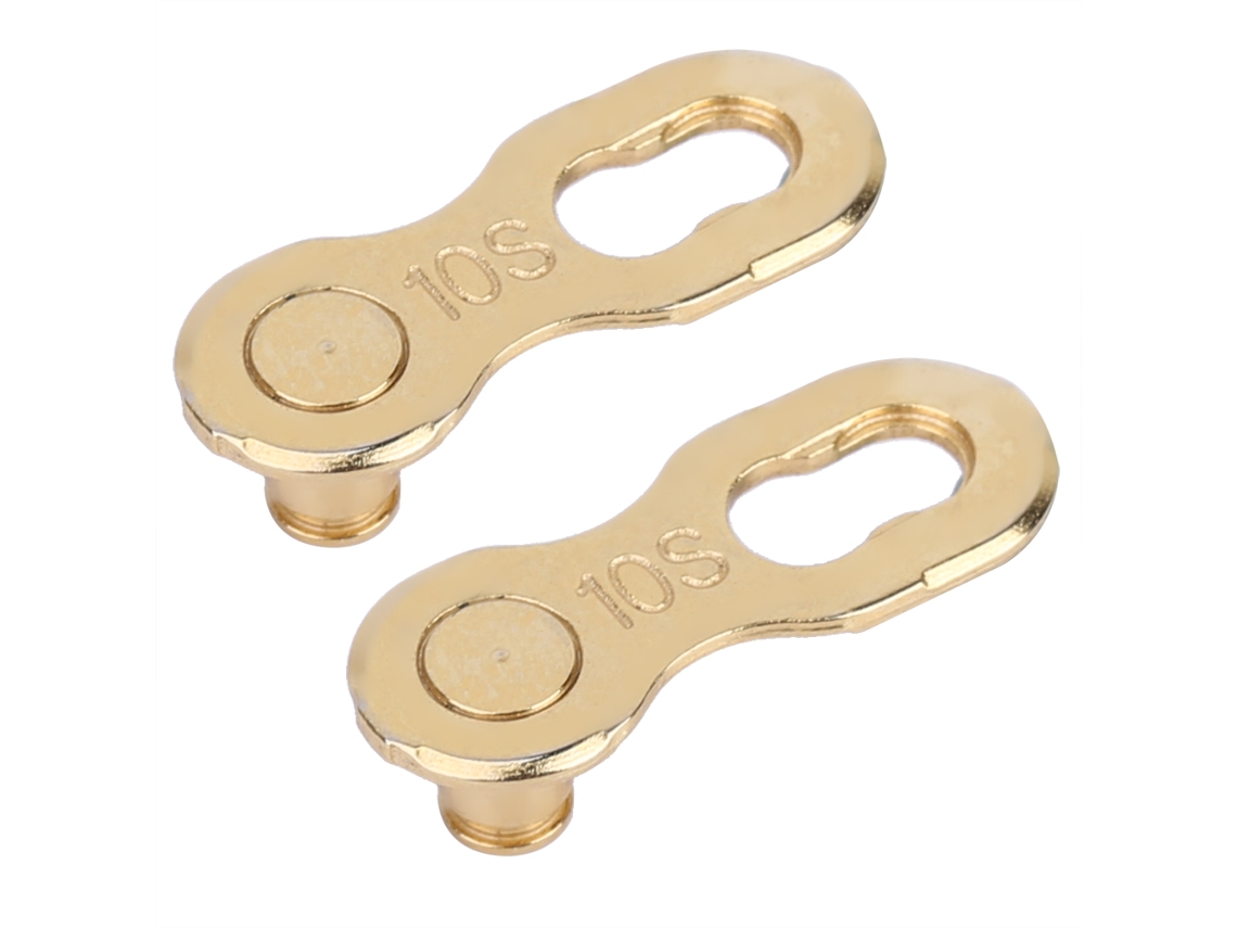 Conector De Cadena Para Bicicleta De Montaña De 10 Velocidades, Hebilla Mágica, Aleación De Acero Dorado, Resistente.
