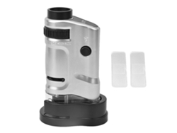 Microscopio Con Aumento Led De 20-40x, Lente Óptica, Base Y Portaobjetos De Vidrio.