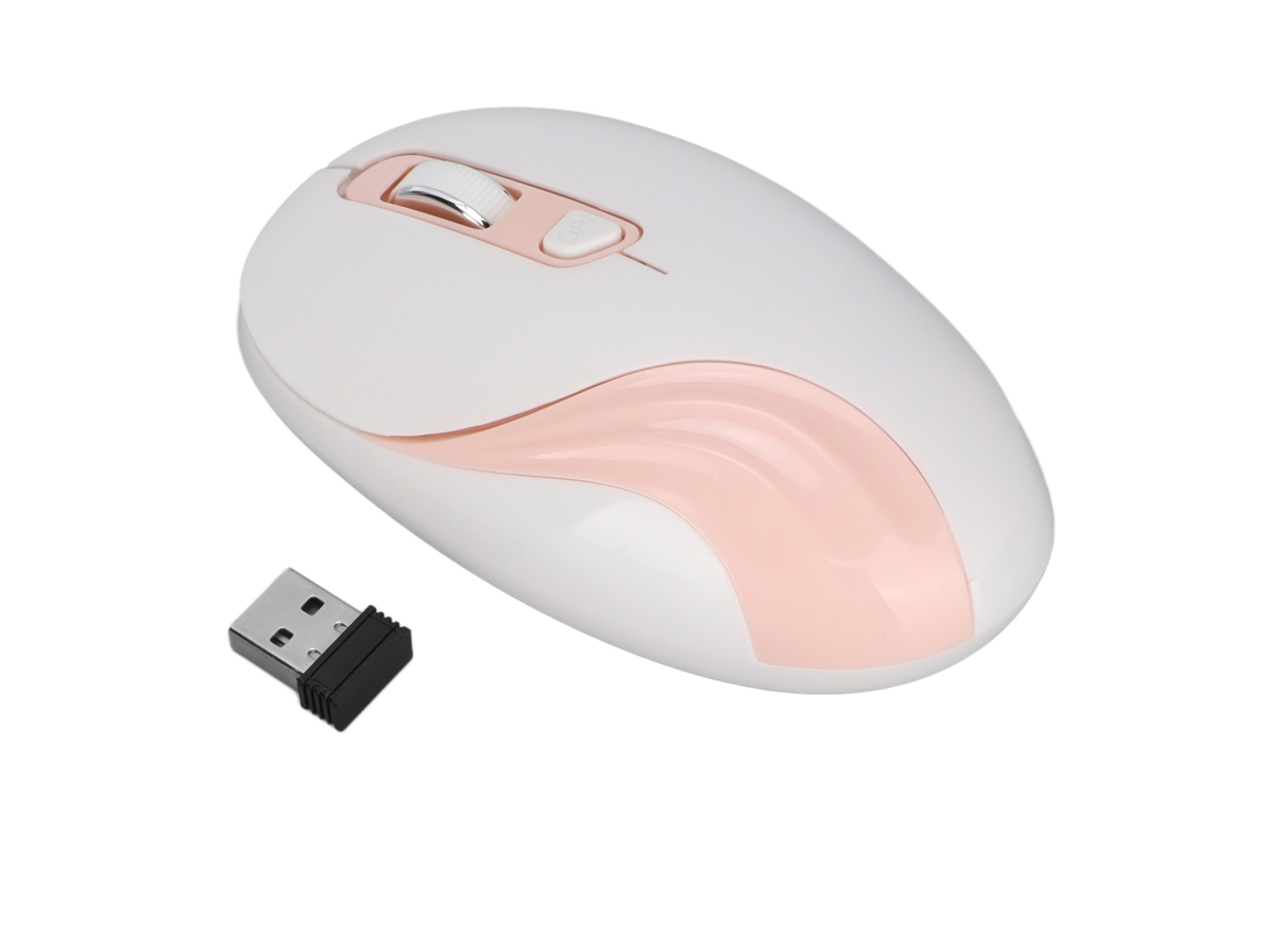 Baoj-2026novorato Ergonômico Sem Fio 2.4g Silencioso Rosa