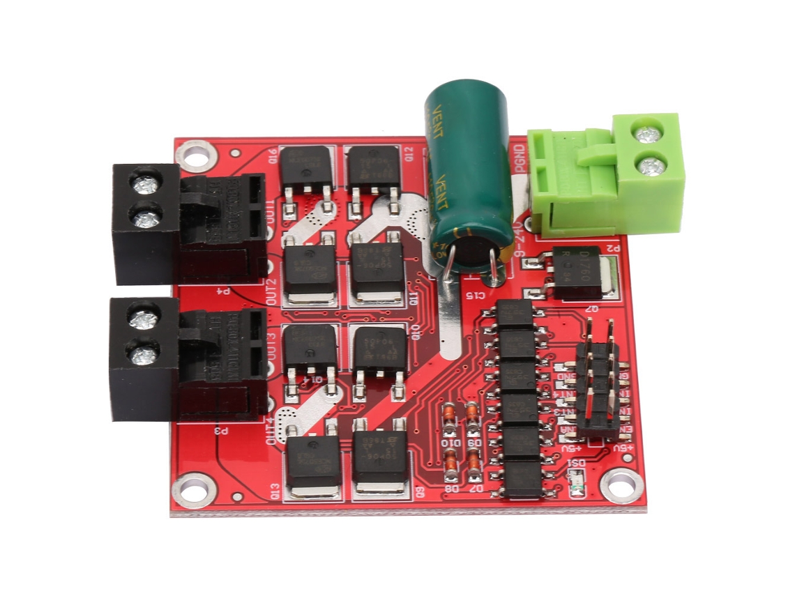 Módulo Controlador De Motor Cc Bipolar L298 Pwm 6,5-27 V 7 A/160 W Con Aislamiento Y Protección Contra Subtensión.