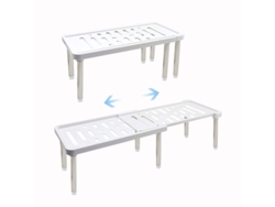 2026-45329-estantería Expandible Para Gabinetes, Organizador De Cocina, Estante Libre Para Especias (blanco)