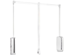 EMUCA Barra para Colgar Armario Sling- 830 - 1150- Plástico Blanco- Acero y Plástico