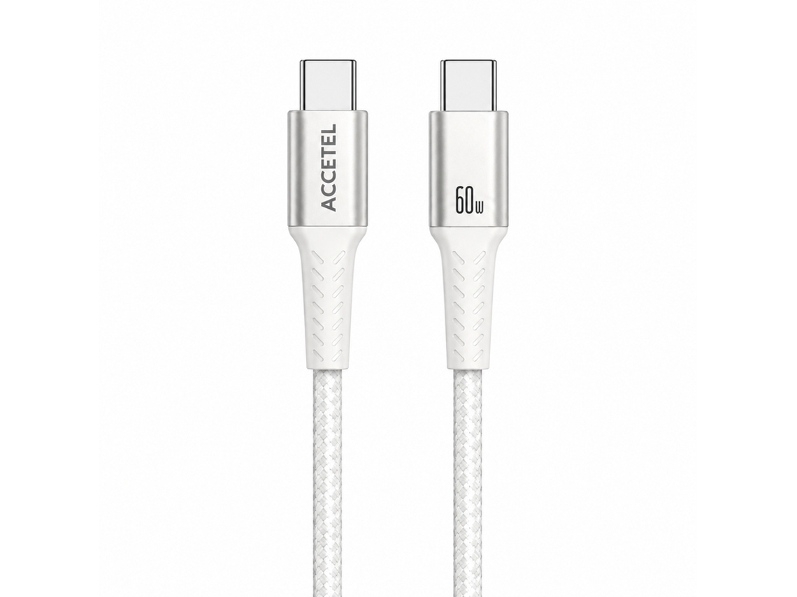 Cabo De Dados Type-c M Para Type-c M 60w Pd 1m Accetel Cu2937 Branco