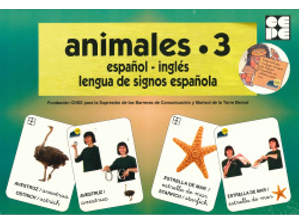 Libro Animales 3 Español Ingles Lengua De Signos Española de AA.VV (Castellano)