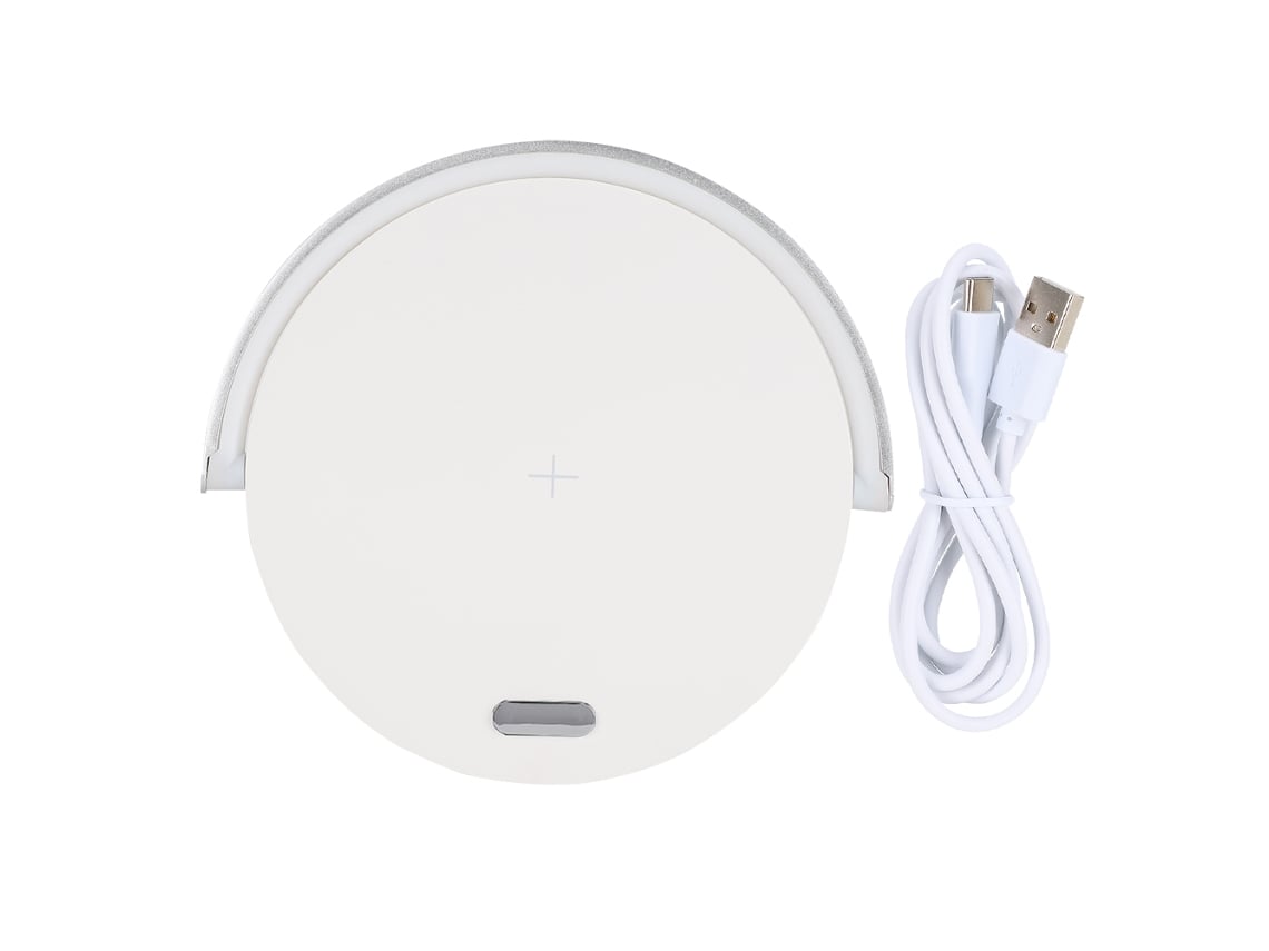 Cargador Inalámbrico De Carga Rápida De 10w, Luz Nocturna Blanca Para Teléfonos Móviles