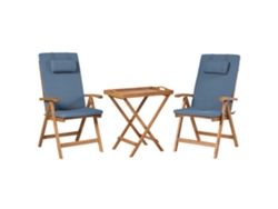 Conjunto Bistrô Beliani Java Premiuim De Madeira De Acácia Castanho 68x45x73