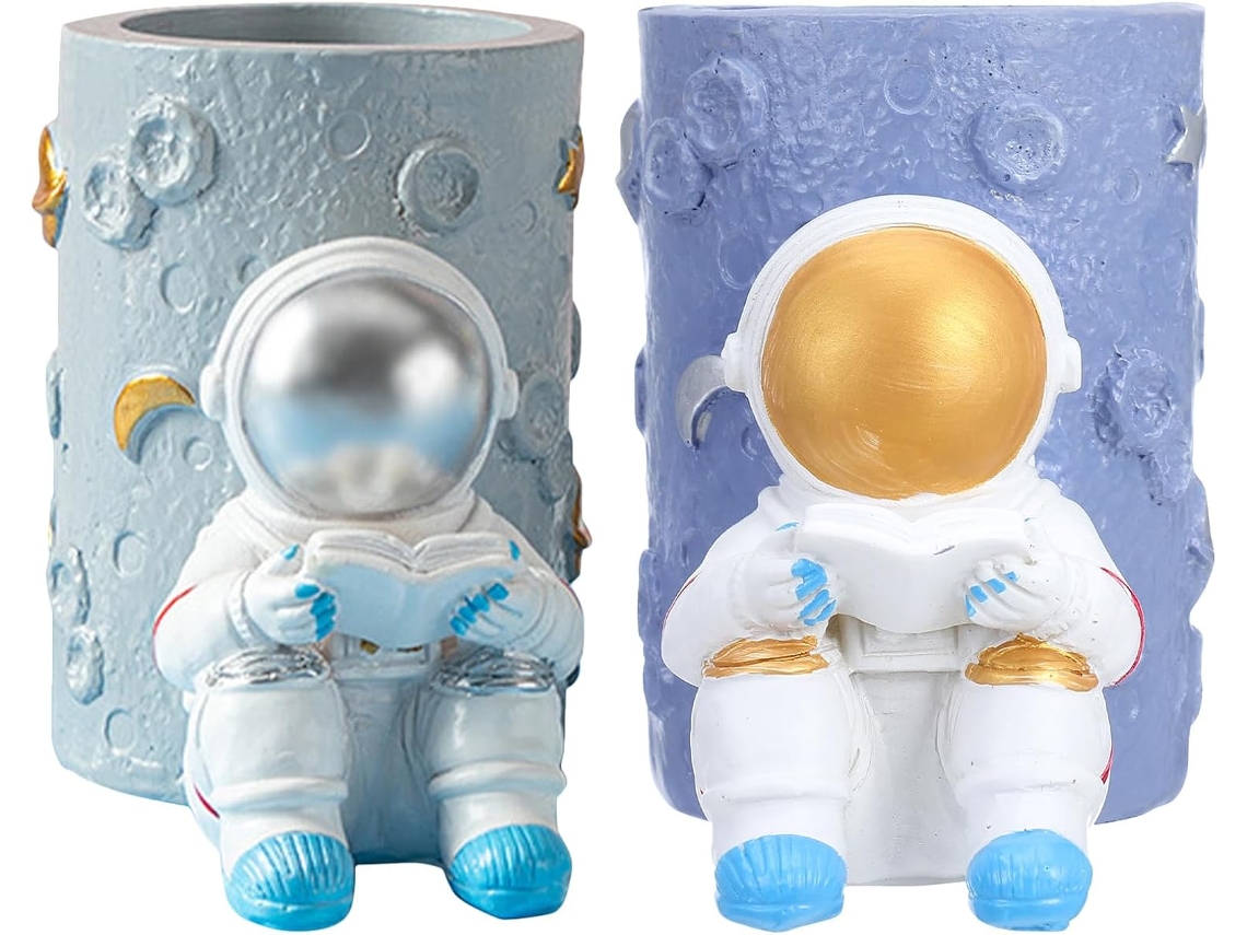 Besportble Stobaza De Resina Con Diseño De Astronauta Y Escritorio Decorativo 11,50 X 9,00 X 6,00 Cm Pulgad...