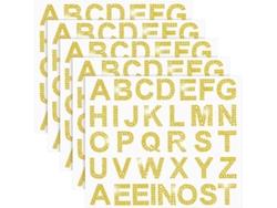 170 Pegatinas De Diamantes De Imitación Plateados, 5 Hojas Con 34 Letras Del Alfabeto.