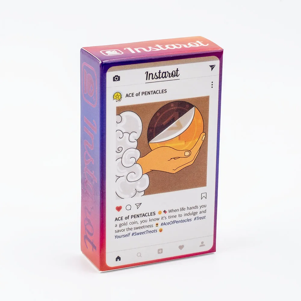 Juego De Cartas De Tarot Instarot De 78 Cartas Con Temática De Vida Social (versión En Inglés, 10,3 X 6 Cm)