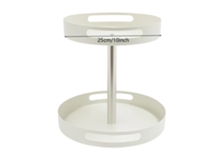 Estante para especias, diseño giratorio de 360°, altura ajustable, blanco.
