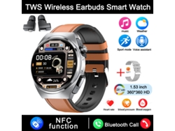 Nuevo reloj inteligente NFC con auriculares TWS integrados para hombre, pantalla de alta definición Mdug