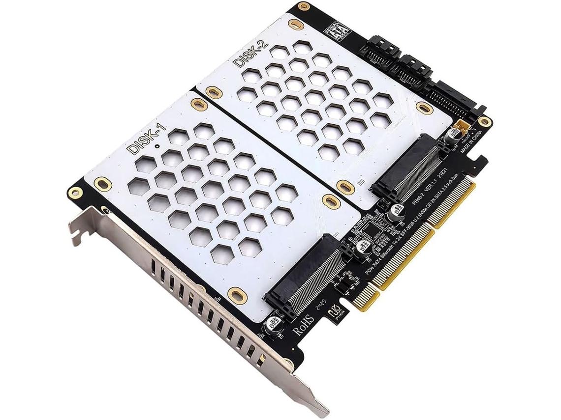 Tarjeta Divisora Ph46-2 De Doble Disco Sff8639 U.2 Nvme + Disco Duro De 2,5" A Pcie 4.0