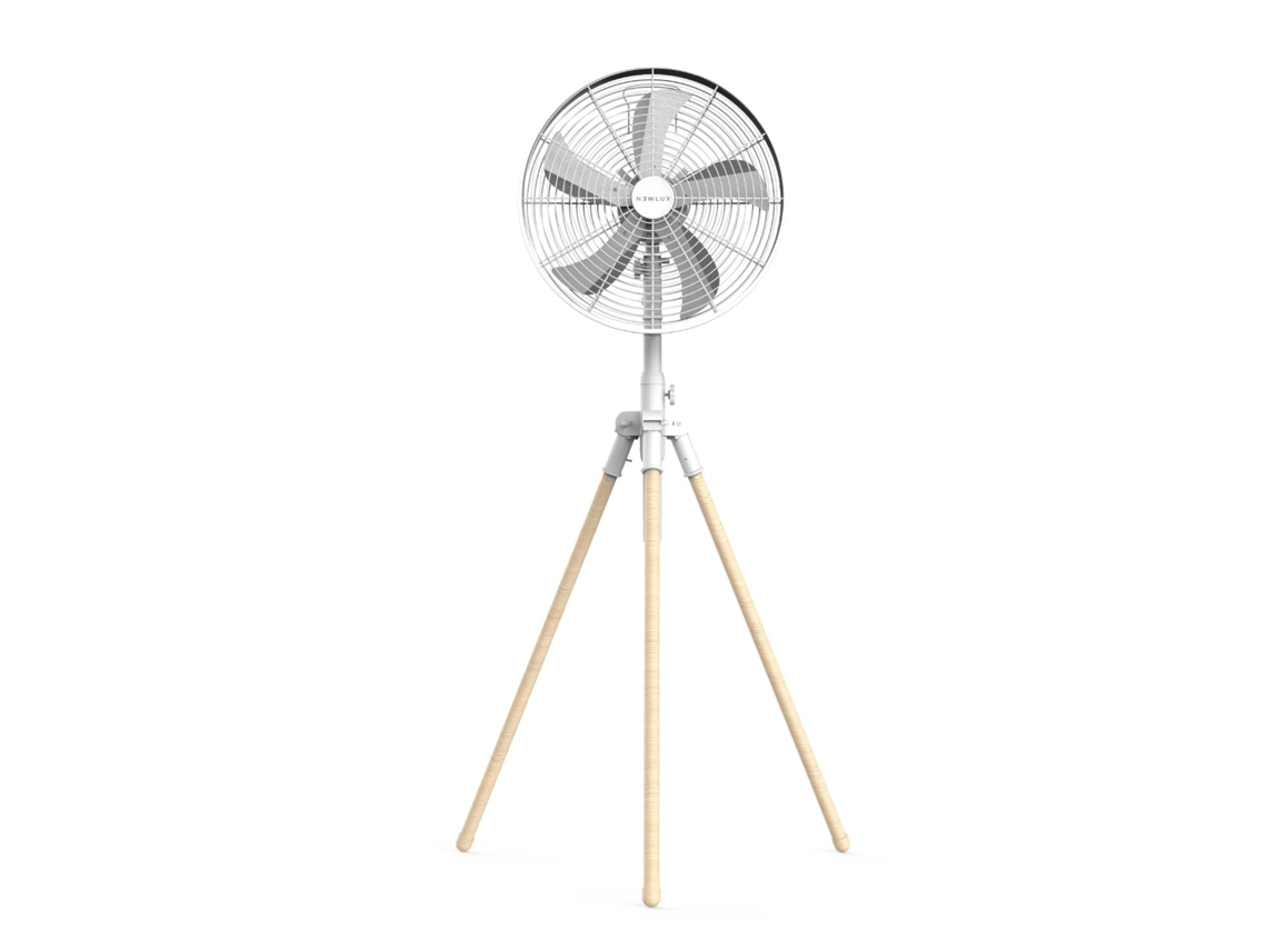 Ventilador de Pie Blanco Newlux Tripod W3050 5 Aspas Metal