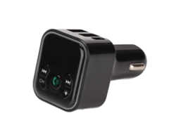 Transmissor Fm Bluetooth Carregador De Carro Adaptador De Rádio Com Chamadas Sem Fio E Tela Led