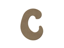 Letra C mayúscula de madera MDF para decoración - 8 cm