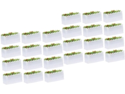 2 Juegos De Flores Blancas En Miniatura Para Decoración Del Hogar