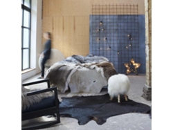 Alfombra De Piel De Vaca Auténtica Negro 150x170 Cm