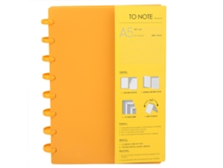 Cuaderno recargable tamaño A5 de color naranja para oficina/escuela