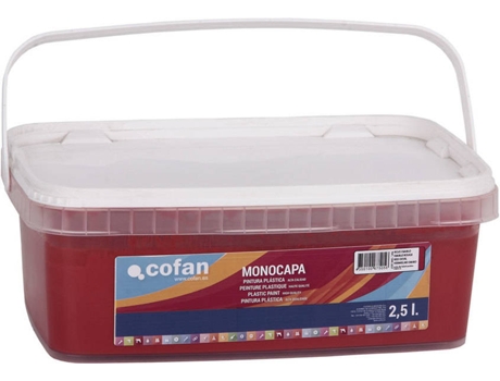 Pintura Plástica Monocapa COFAN Rojo Diablo (2.5 L)