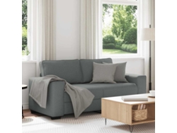 Sofá De 2 Plazas De Tela Gris Oscuro 140 Cm