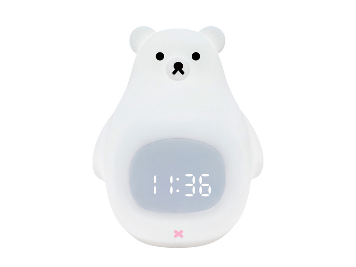Luz nocturna de oso, lindo despertador, silicona suave, recargable por USB NEVEANCE