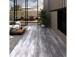 Lamas Para Suelo Autoadhesivas Pvc Gris Madera Mate 5,21m² 2 Mm