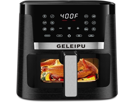 Freidora sin Aceite GELEIPU-Dl27 Potencia 1800W Capacidad 7L 12 Modos de Cocción Negro