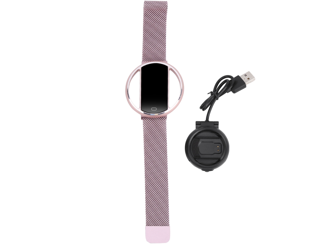 Pulsera Deportiva Inteligente, Resistente Al Agua, Reloj Inteligente, Bluetooth, Monitorización De La Salud, Rosa.