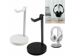 Auriculares Percha de aluminio para soporte de exhibición de mesa plateado