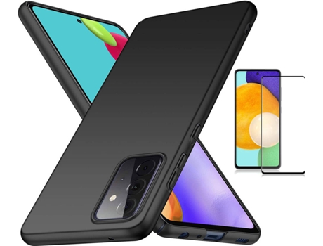 Kit Carcasa Y Protector Samsung A52 4G Full Cover Turtleshell Negro