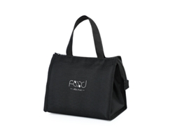 Bolsa de almuerzo aislada para adultos, pequeña bolsa de almuerzo negra