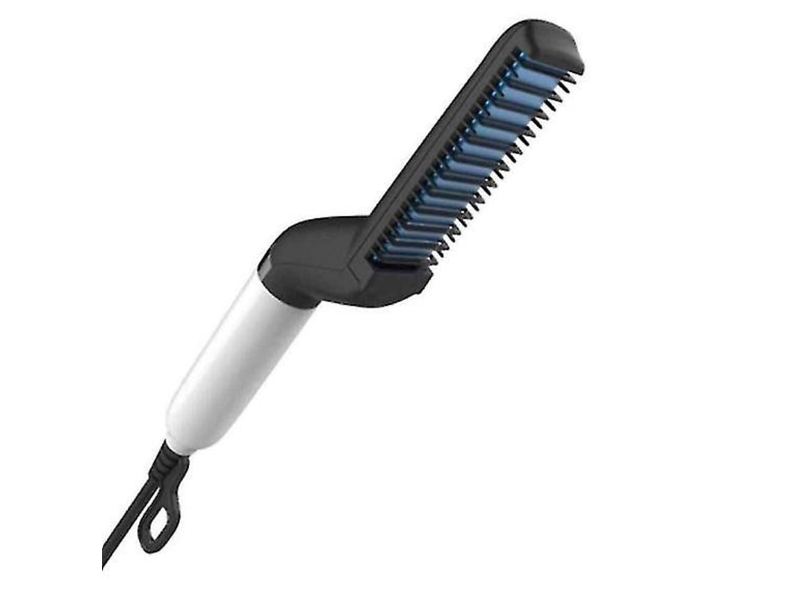 Plancha de pelo multifuncional para barba, calentamiento rápido (15 segundos) y función antiescaldaduras, color negro Chennnls