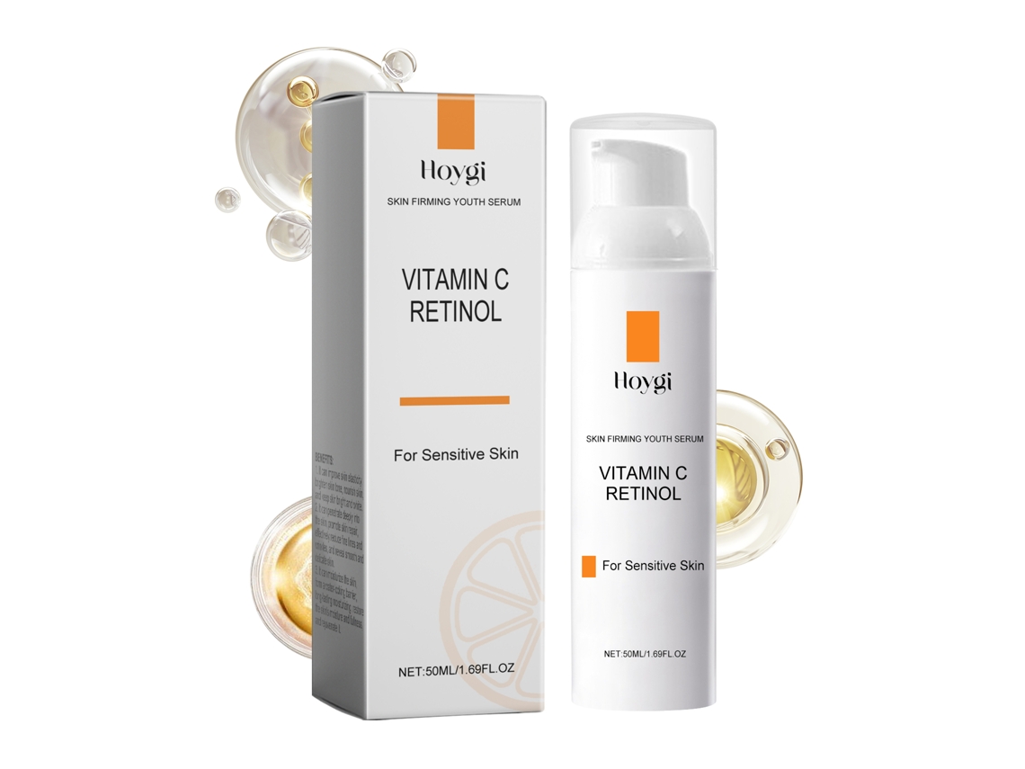 Sérum antiarrugas con retinol y vitamina C.